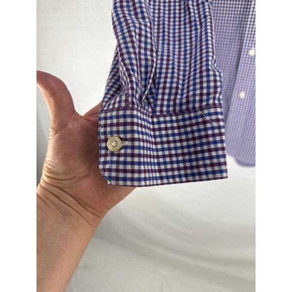Chaps Easy Care Gingham Check Button Down Shirt Men’s Size XL Preppy Office - Picture 5 of 10